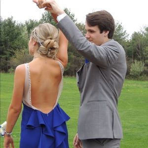 Sequin Hearts Blue Prom Dress, Size 3